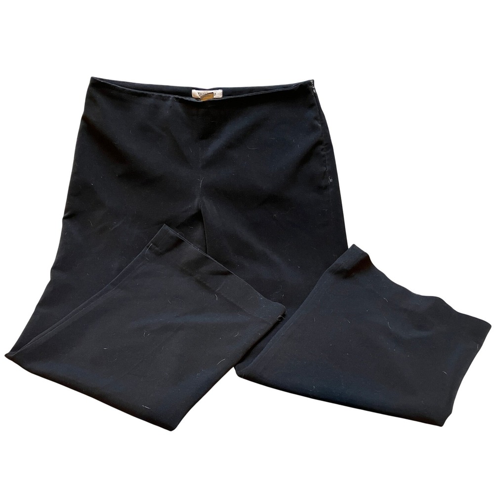 White House Black Market Pants Wide Leg Cropped Career Pants Black‎ Size 10S